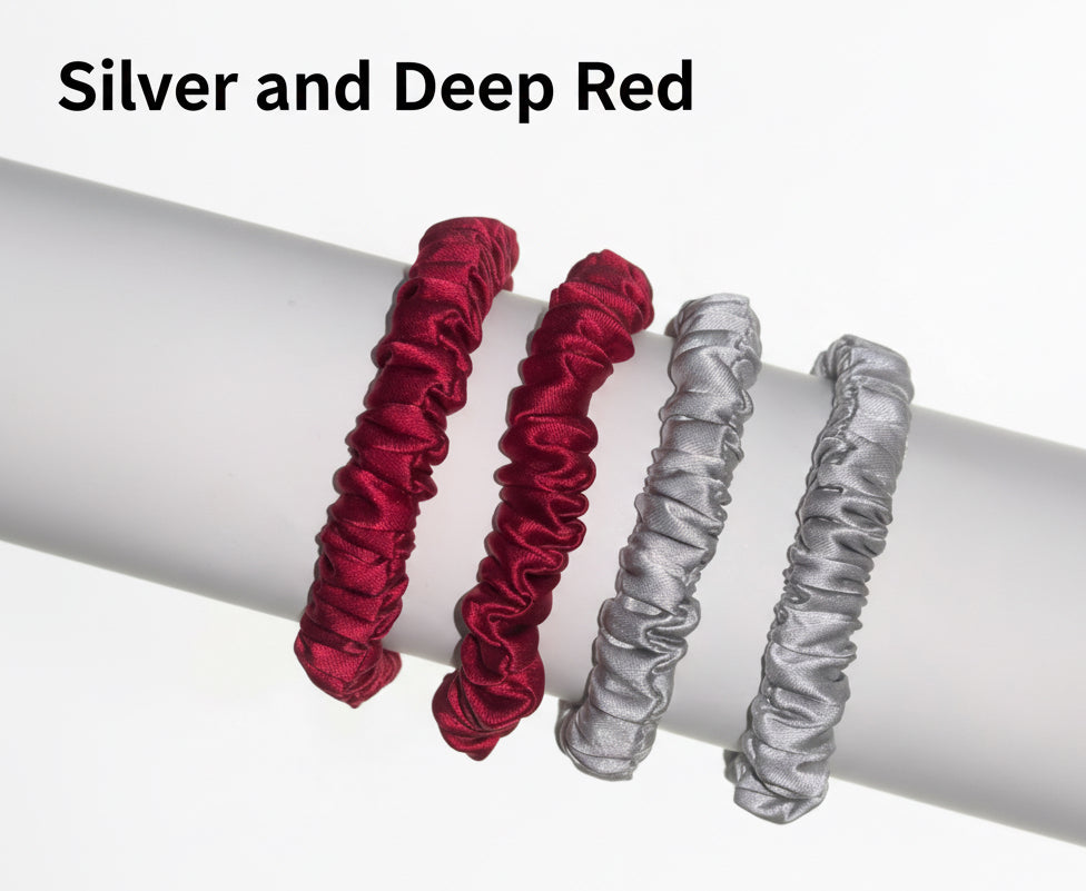 Pure Mulberry Silk Scrunchie (Pack of 4)